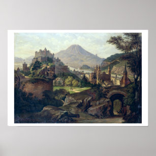 Salzburg with the Hohensalzburg Fortress Poster