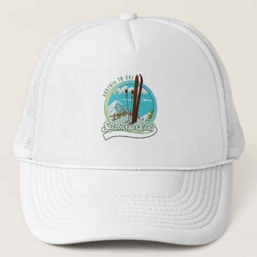 Salzburgerland Austrian Ski Trucker Hat