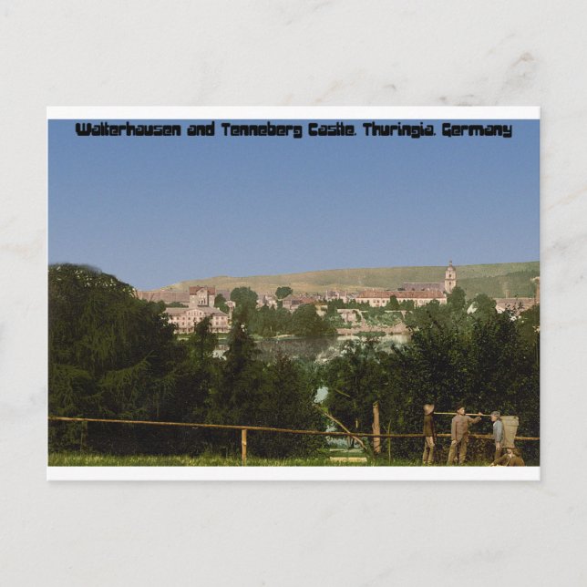 Salzungen with the castle, from Seeberg, Thuringia Postcard (Front)