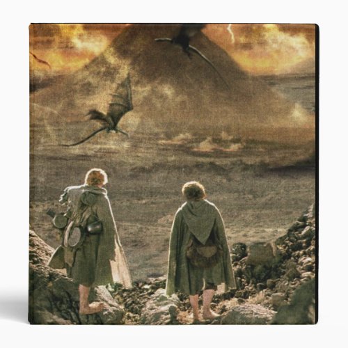 Sam and FRODO Approaching Mount Doom 3 Ring Binder