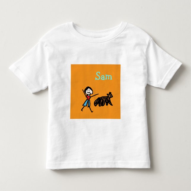 Sam and his Dog - Customized Toddler T-shirt (Front)