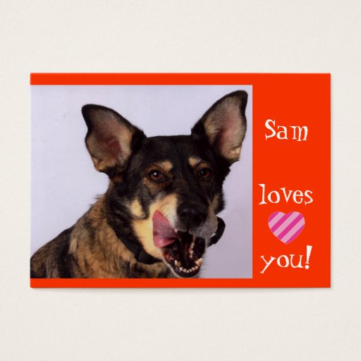 Customizable Sam- Angels on a Leash Business Card