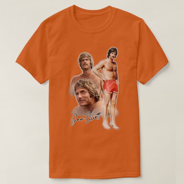 Sam Elliott Retro Fan Design T-Shirt (Design Front)