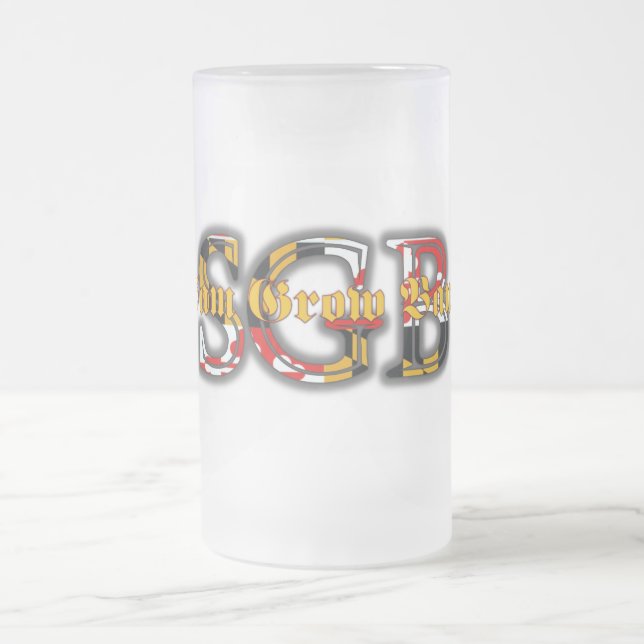 Sam Grow Band MD Logo Frosted Beer Mug (Center)