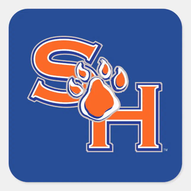 Sam Houston Athletic Mark Square Sticker | Zazzle