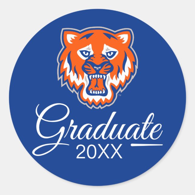 Sam Houston Bearkats Graduation Classic Round Sticker (Front)