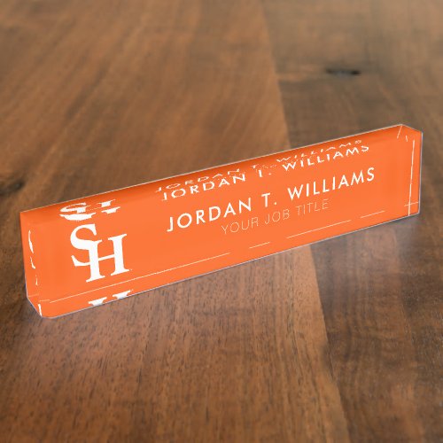 Sam Houston Institutional Mark Desk Name Plate