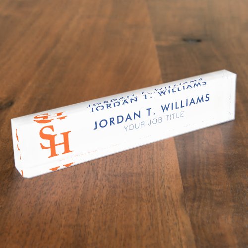 Sam Houston Institutional Mark Desk Name Plate