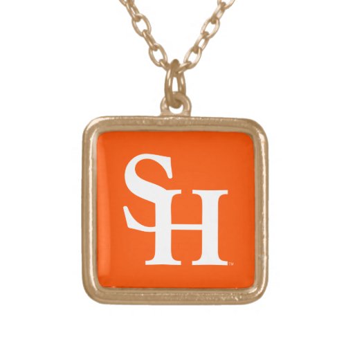 Sam Houston Institutional Mark Gold Plated Necklace