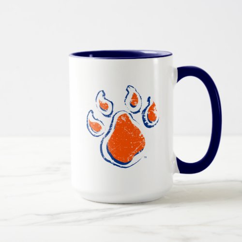 Sam Houston State Bearkat Paw Distressed Mug