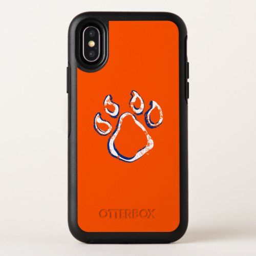 Sam Houston State Bearkat Paw Distressed OtterBox Symmetry iPhone X Case