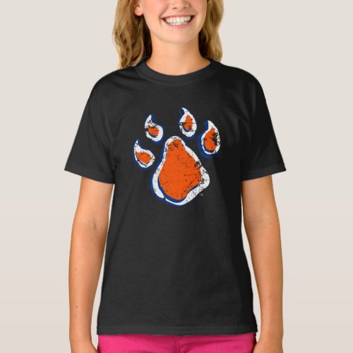 Sam Houston State Bearkat Paw Distressed T_Shirt