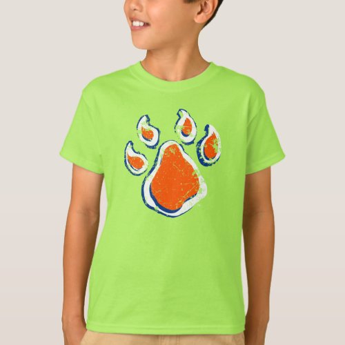 Sam Houston State Bearkat Paw Distressed T_Shirt