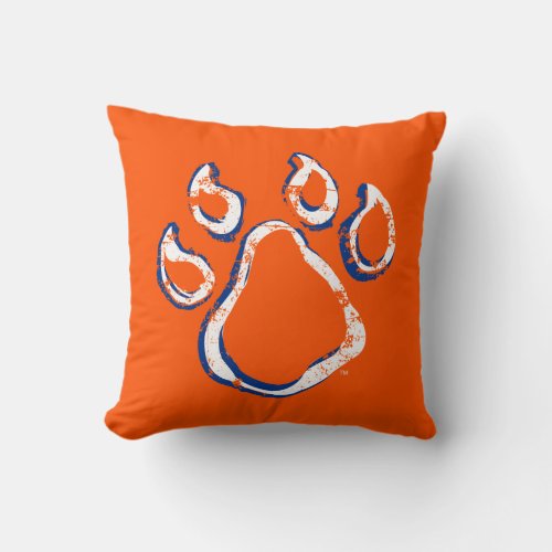 Sam Houston State Bearkat Paw Distressed Throw Pillow