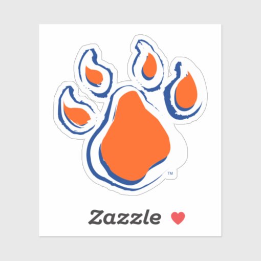 Sam Houston State Bearkat Paw Sticker Zazzle 