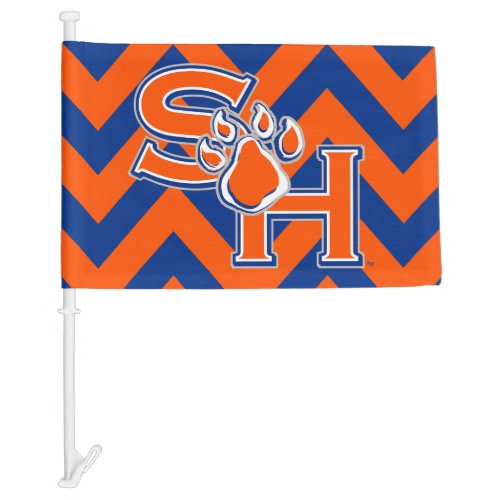 Sam Houston State Chevron Pattern Car Flag