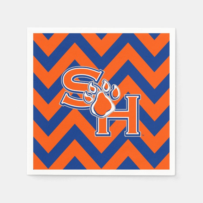 Sam Houston State Chevron Pattern Napkins