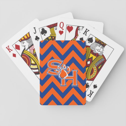 Sam Houston State Chevron Pattern Playing Cards