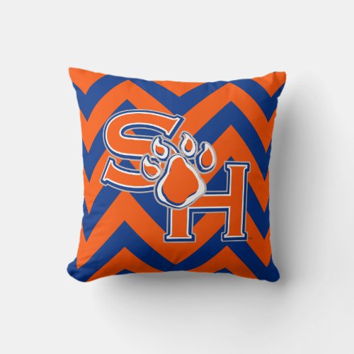 Sam Houston State Chevron Pattern Throw Pillow