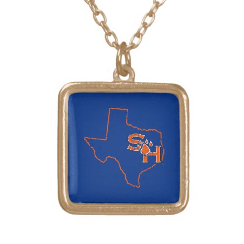 Sam Houston State State Love Gold Plated Necklace