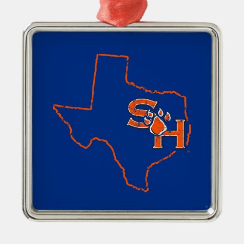 Sam Houston State State Love Metal Ornament