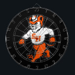 Sam Houston State University Bearkat Dart Board<br><div class="desc">This dynamic design proudly showcases the full-body mascot of Sam Houston State University. The stylized Bearkat is depicted in a powerful, running stance with a determined expression, embodying the team's strength and competitive spirit. It is outfitted in a sweater adorned with the iconic "SH" logo and a paw print, a...</div>