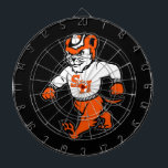 Sam Houston State University Bearkat Dart Board<br><div class="desc">This dynamic design proudly showcases the full-body mascot of Sam Houston State University. The stylized Bearkat is depicted in a powerful, running stance with a determined expression, embodying the team's strength and competitive spirit. It is outfitted in a sweater adorned with the iconic "SH" logo and a paw print, a...</div>