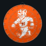 Sam Houston State University Bearkat Dart Board<br><div class="desc">This dynamic design proudly showcases the full-body mascot of Sam Houston State University. The stylized Bearkat is depicted in a powerful, running stance with a determined expression, embodying the team's strength and competitive spirit. It is outfitted in a sweater adorned with the iconic "SH" logo and a paw print, a...</div>