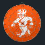 Sam Houston State University Bearkat Dart Board<br><div class="desc">This dynamic design proudly showcases the full-body mascot of Sam Houston State University. The stylized Bearkat is depicted in a powerful, running stance with a determined expression, embodying the team's strength and competitive spirit. It is outfitted in a sweater adorned with the iconic "SH" logo and a paw print, a...</div>