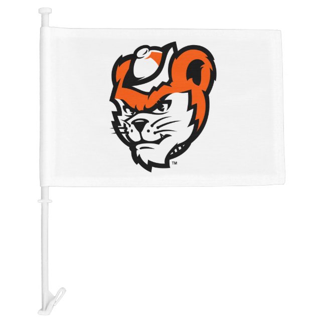 Sam Houston State University Bearkat Mascot Car Flag (Front)