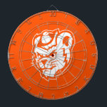 Sam Houston State University Bearkat Mascot Dart Board<br><div class="desc">This dynamic design proudly showcases the official Bearkat mascot logo of Sam Houston State University. The stylized mascot head is presented with a fierce and determined expression, embodying the team's strength and competitive spirit. Its prominent features and bold lines create a powerful visual identity. This impactful and recognizable design is...</div>