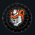 Sam Houston State University Bearkat Mascot Dart Board<br><div class="desc">This dynamic design proudly showcases the official Bearkat mascot logo of Sam Houston State University. The stylized mascot head is presented with a fierce and determined expression, embodying the team's strength and competitive spirit. Its prominent features and bold lines create a powerful visual identity. This impactful and recognizable design is...</div>