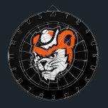 Sam Houston State University Bearkat Mascot Dart Board<br><div class="desc">This dynamic design proudly showcases the official Bearkat mascot logo of Sam Houston State University. The stylized mascot head is presented with a fierce and determined expression, embodying the team's strength and competitive spirit. Its prominent features and bold lines create a powerful visual identity. This impactful and recognizable design is...</div>