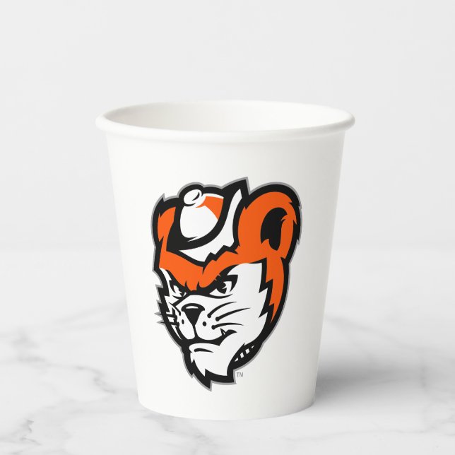 Sam Houston State University Bearkat Mascot Paper Cups (Front)