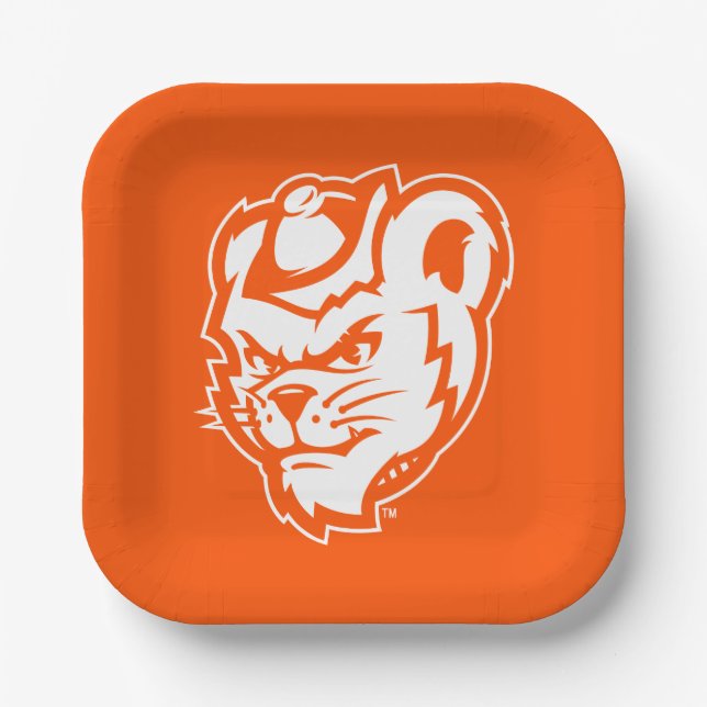 Sam Houston State University Bearkat Mascot Paper Plates (Front)