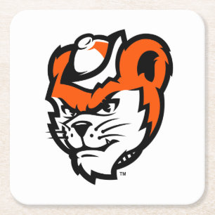 Sam Houston State University Bearkat Mascot Square Paper Coaster