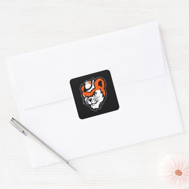 Sam Houston State University Bearkat Mascot Square Sticker (Envelope)