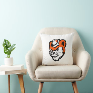 Sam Houston State University Bearkat Mascot Throw Pillow