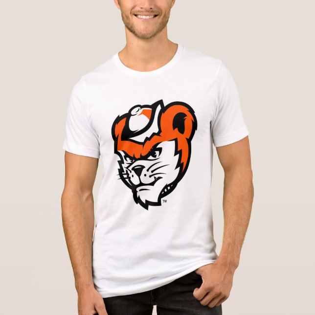 Sam Houston State University Bearkat Mascot Tri-Blend Shirt (Front)