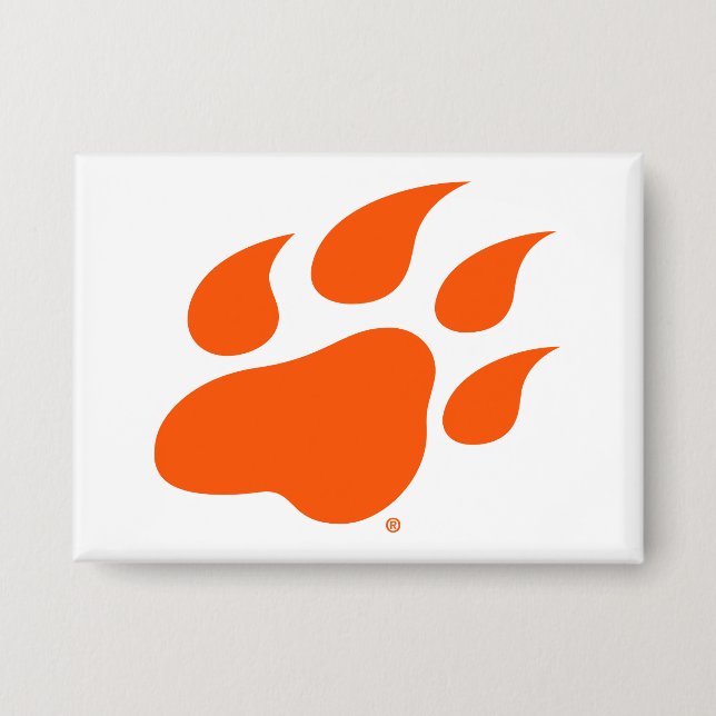 Sam Houston State University Bearkat Paw Print Button (Front)