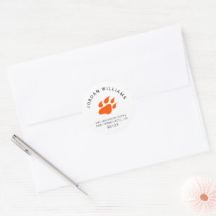 Sam Houston State University Bearkat Paw Print Classic Round Sticker