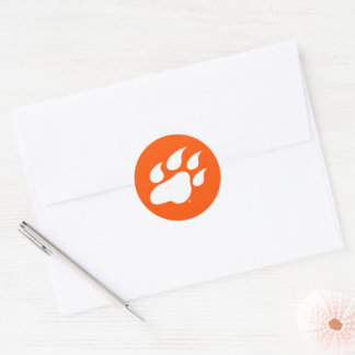 Sam Houston State University Bearkat Paw Print Classic Round Sticker