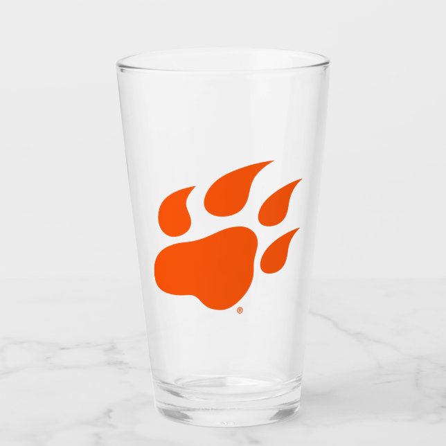 Sam Houston State University Bearkat Paw Print Glass (Front)