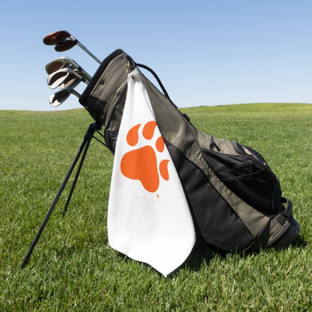Sam Houston State University Bearkat Paw Print Golf Towel (Green)