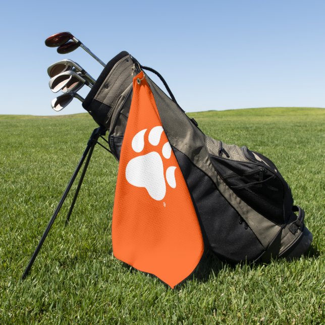 Sam Houston State University Bearkat Paw Print Golf Towel (Green)