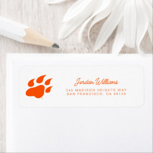 Sam Houston State University Bearkat Paw Print Label