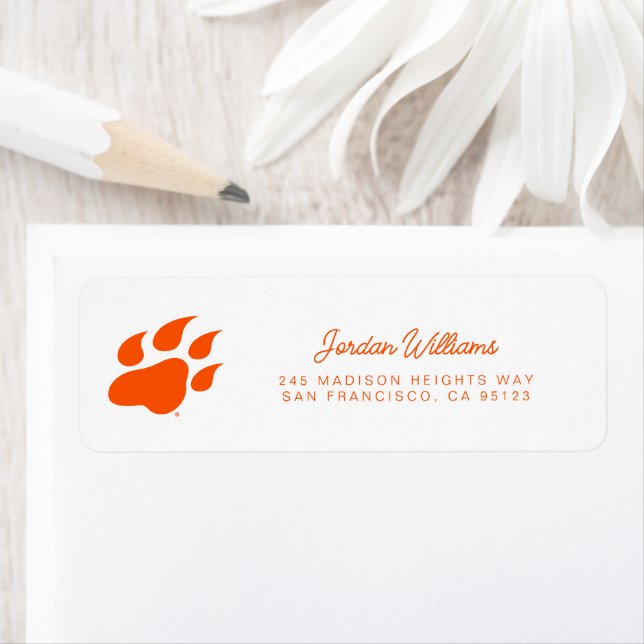 Sam Houston State University Bearkat Paw Print Label (Insitu)