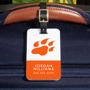 Sam Houston State University Bearkat Paw Print Luggage Tag