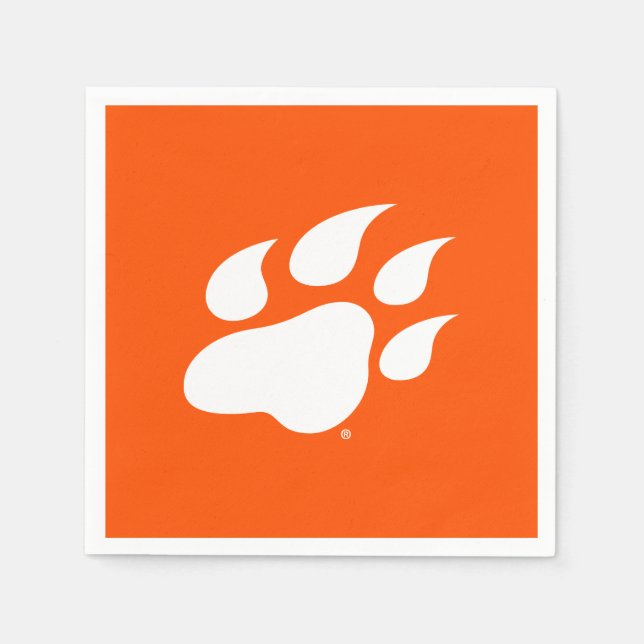 Sam Houston State University Bearkat Paw Print Napkins (Front)