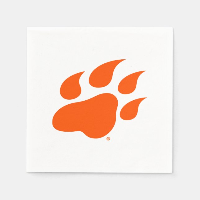 Sam Houston State University Bearkat Paw Print Napkins (Front)